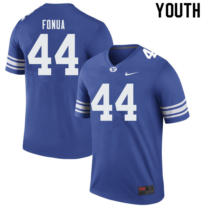 Youth #44 Kavika Fonua BYU Cougars College Football Jerseys Sale-Royal - Click Image to Close